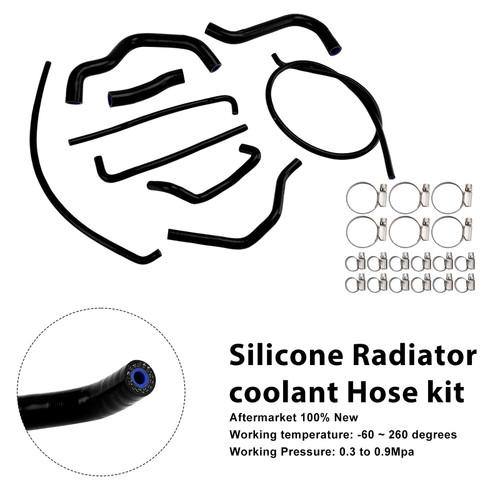 2017-2025 Suzuki GSX-S750/ GSX-S750Z Silicone Radiator coolant Hose kit Black Generic