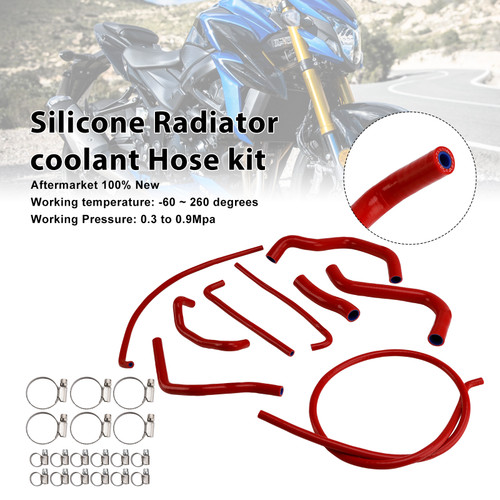 2017-2025 Suzuki GSX-S750/ GSX-S750Z Silicone Radiator coolant Hose kit Red Generic