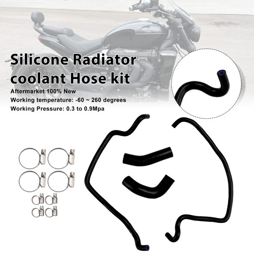 2019-2024 Triumph Rocket 3 Silicone Radiator coolant Hose kit Black Generic