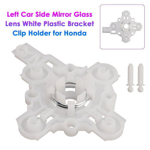 2016-2020 Honda 10th CIVIC Left Car Side Mirror Glass Lens White Plastic Bracket Clip Holder Generic
