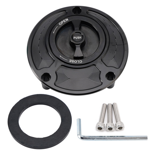 1998-2021 Yamaha YZF R1 R6 Quick Release Keyless Fuel Gas Cap 105mm Black Generic