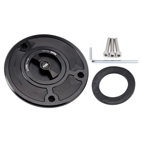 2005-2008 Kawasaki ZZR600 Quick Release Keyless Fuel Gas Cap 118mm Black Generic