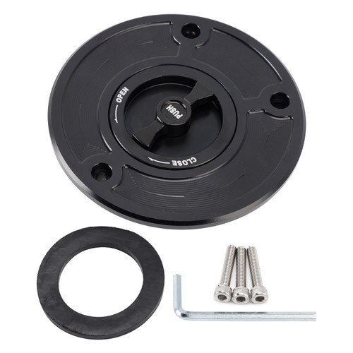 2003-2006 Kawasaki Ninja ZX-6R ZX636 Quick Release Keyless Fuel Gas Cap 118mm Black Generic