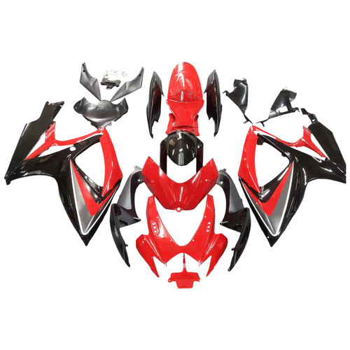 2006-2007 Suzuki GSXR 600 750 Red & Black GSXR Racing Amotopart Fairings Customs Fairing