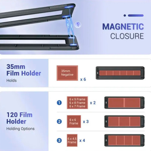 JJC Mobile Negative Film Scanner 35mm 120 Film Scanner Set Adjustable Backlight