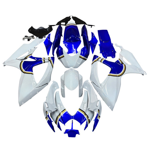 2006-2007 Suzuki GSXR 600 750 White Blue Lucky Strike Racing Amotopart Fairings Customs Fairing