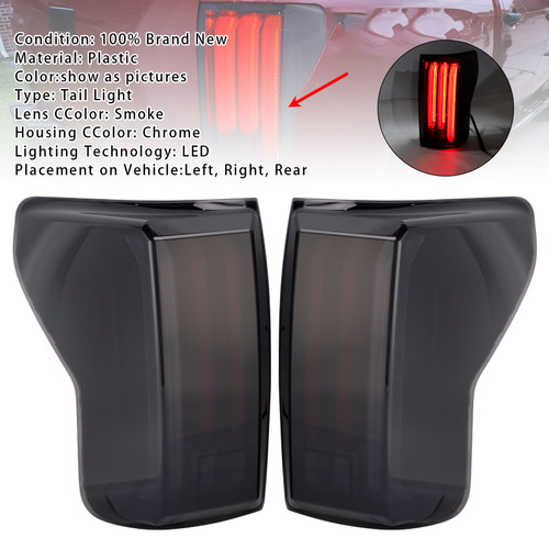 2007-2013 Toyota Tundra Left+Right LED Tail Lights Black Housing Smoked Lens Generic