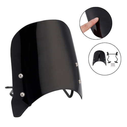 2014-2024 BMW R nineT Scrambler Windshield WindScreen Black Generic