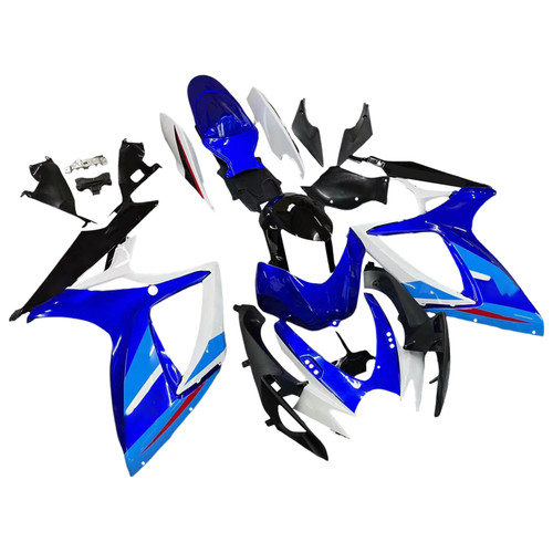 2006-2007 Suzuki GSXR 600 750 Blue & White GSXR Racing Amotopart Fairings Customs Fairing