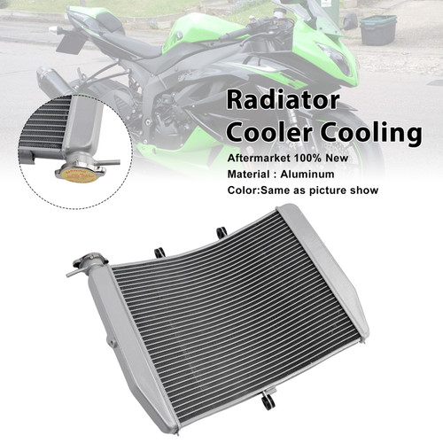 2013-2023 Kawasaki ZX-6R Radiator Cooler Cooling Silver Generic