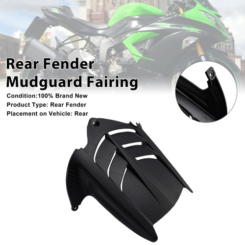 2009-2025 Kawasaki ZX-6R 636 Rear Fender Mudguard Fairing Black Generic