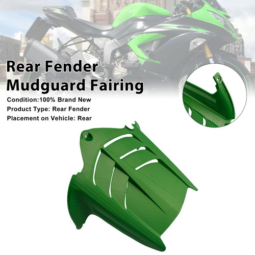 2009-2025 Kawasaki ZX-6R 636 Rear Fender Mudguard Fairing Green Generic