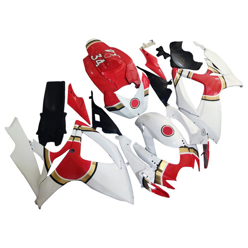 2006-2007 Suzuki GSXR 600 750 White Red Lucky Strike Racing Amotopart Fairings Customs Fairing