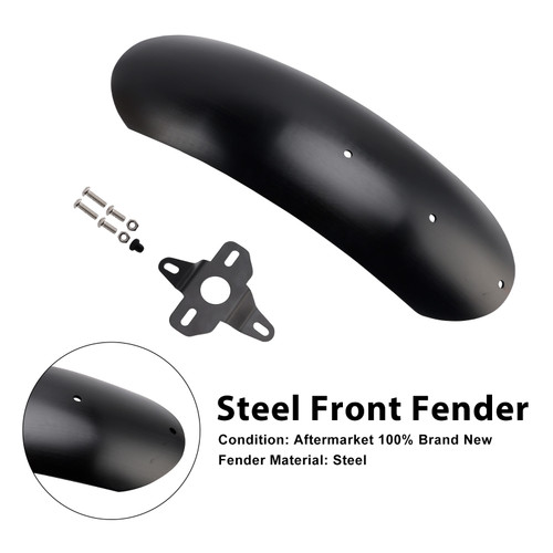 2017-2025 MOTO GUZZI V7 Steel Front Fender Mudguard Black Generic