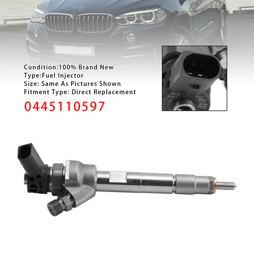 2014-2018 BMW F10 F30 F15 328d X5 535d 740Ld N47 N57 1Pcs Fuel Injector 0445110597 Generic