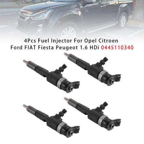 2010-2015 FORD Fiesta VI/ Van 4Pcs Fuel Injector 0445110739 Generic