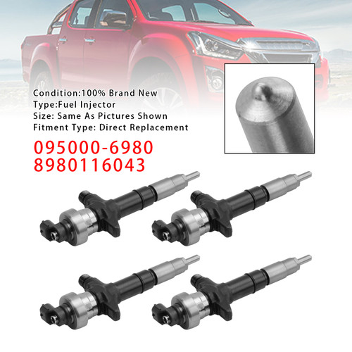 2007-2021 Isuzu D-Max 4JJ1 3.0L Engine 4Pcs Fuel Injector 8980116045 Generic