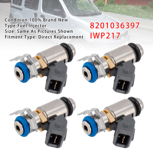 2010-2018 Dacia Duster(HS_) 1.6 16V 4x4 4Pcs Fuel Injector 8201036397 Generic