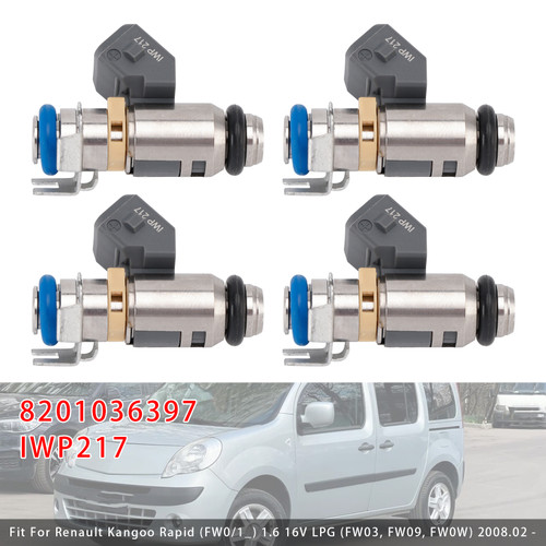 2008- Renault Kangoo Express (FW0/1) 1.6 16V LPG 4Pcs Fuel Injector 8201036397 Generic