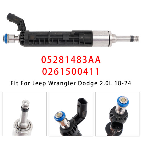 2018-2024 Jeep Wrangler Dodge 1Pcs Fuel Injector 05281483AA 0261500411 Generic