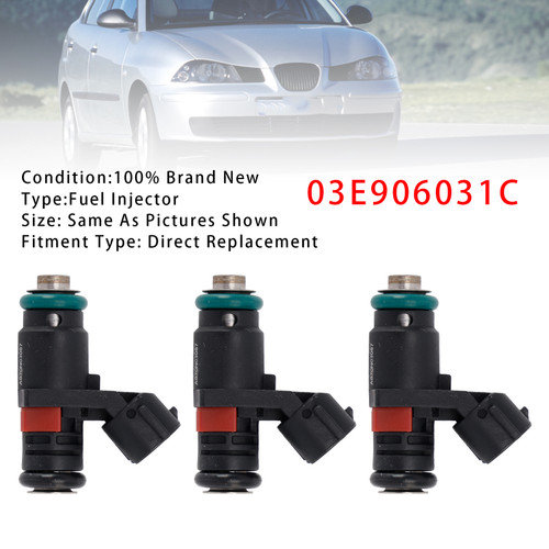 2002-2015 Seat Ibiza III IV 3Pcs Fuel Injector 03E906031C 03E906031A Generic