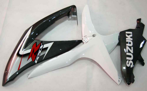 Fairings Suzuki GSXR 600 750 White & Silver GSXR Racing  (2008-2009-2010)