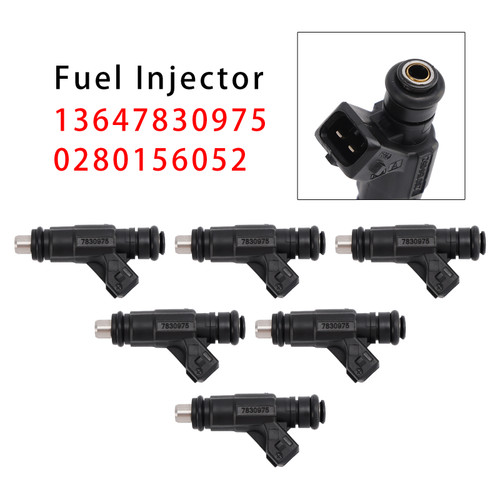 2001-2006 BMW E46 S54 M3 Z4 3.2 6Pcs Fuel Injector 13647830975 0280156052 Generic