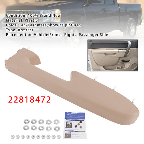2010-2014 Sierra 2500HD 3500HD Front Right Passenger Side Armrest Repair Kit 22818472 Generic