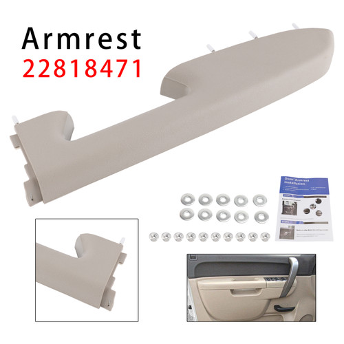 2010-2014 Chevrolet Silverado 1500 2500 3500 Front Right Passenger Side Armrest Repair Kit 22818471 Gray/Titanium Generic