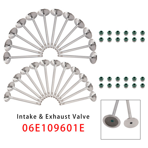 2007-2018 Audi S4 S5 24X Intake+Exhaust Valve Set 06E109601E Generic