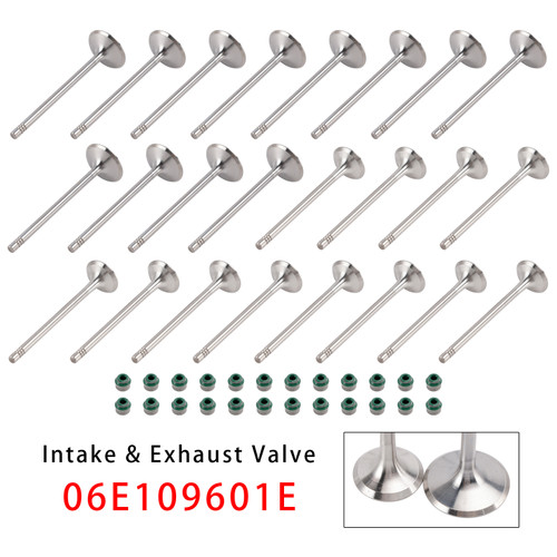 2007-2018 Audi S4 S5 24X Intake+Exhaust Valve Set 06E109601E Generic