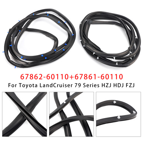 Toyota LandCruiser 79 Series HZJ HDJ FZJ 2X Front Door Rubber Seal Set 6786160110 Generic
