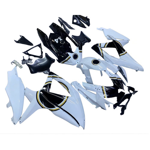 2008-2009-2010 Suzuki GSXR 600 750 White Black Lucky Strike Racing Amotopart Fairings Customs Fairing