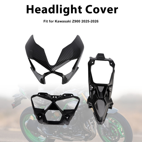 2025-2026 Kawasaki Z900 Headlight Cover Carbon Generic