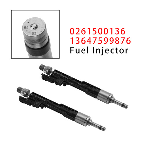2011-2018 BMW F10 M5 F06 F07 F12 F13 F15 X5 2Pcs Fuel Injector 0261500136 13647599876 Generic