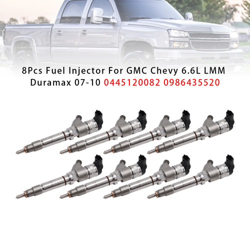 2007-2010 GMC Chevy SAVANA 2500 3500 4500 6.6L 8Pcs Fuel Injector 0445120082 0986435520 Generic