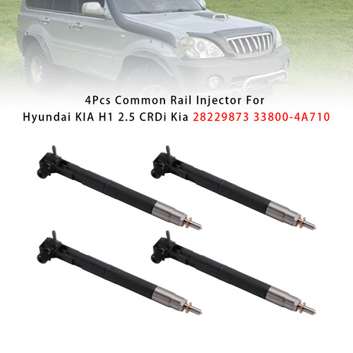 Hyundai KIA H1 2.5 CRDi Kia 4Pcs Common Rail Injector 28229873 33800-4A710 Generic