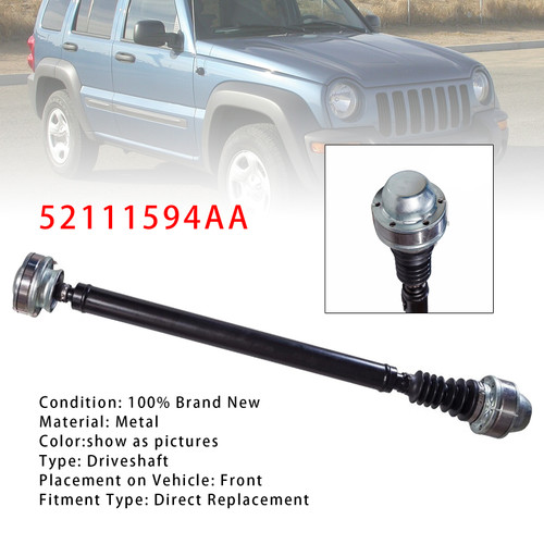 2002-2007 Jeep Liberty 3.7L 4WD Front Driveshaft Prop Shaft Assembly 52111594AA Generic