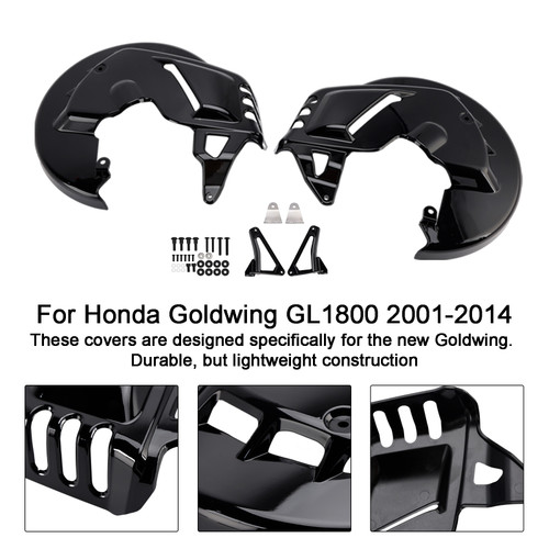 2001-2015 Honda Goldwing and Goldwing Tour models Front Brake Disc Rotor Covers Black Generic