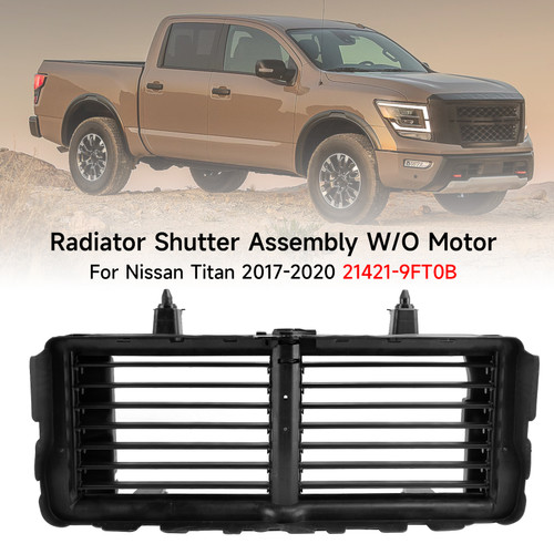 2017-2020 Nissan Titan Radiator Shutter Assembly W/O Motor 21421-9FT0B Generic