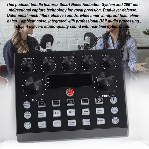 V8s Sound Card Live Sound Card Set BM800 Condenser Microphone for Podcast Record