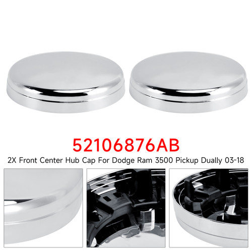 2003-2010 Dodge Ram 3500 Dually 2X Front Center Hub Cap 52106876AB Generic