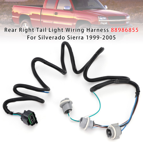 1999-2005 GMC Sierra 1500 2500 3500 Rear Right Tail Light Wiring Harness 88986855 Generic