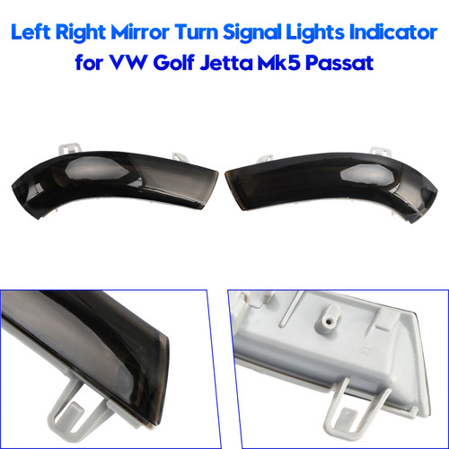 2002-2008 Skoda Superb Pair Side Mirror Indicator Turn Signal Light 1K0949101 Smoke Generic