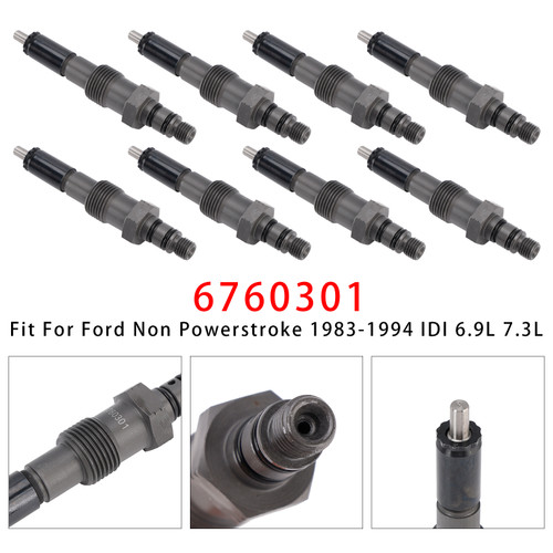1983-1994 Ford Non Powerstroke IDI 6.9L 7.3L 8Pcs Fuel Injector 6760301 780435 Generic