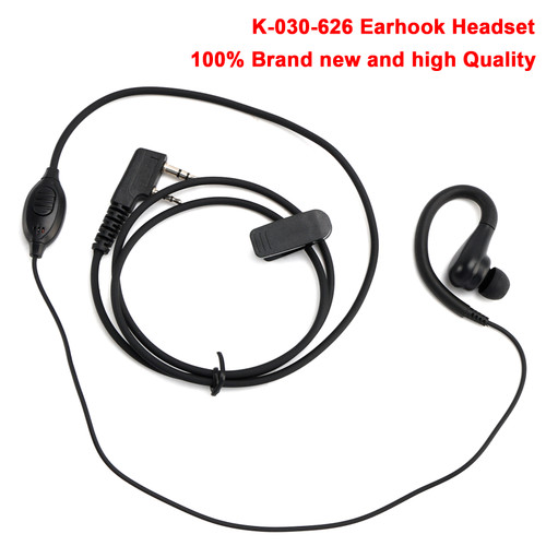 K-030-626 Earhook Headset For TK-208 TK-220 TH-D7 TH-F6 RPU416A KG-UVD1 TG-K4AT