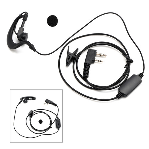 K-031 Pressure Wire Earhook Headset For TK-208 TH-D7 RPU416A KG-UVD1 TG-K4AT