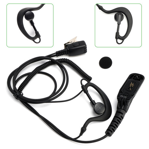 8268-614 Curved Earhook Headset For XPR6300 XiR P8200 DP3400 DGP4150 APX1000
