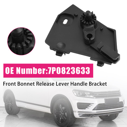 2011-2017 VW Touareg Front Bonnet Release Lever Handle Bracket 7P0823633 Black Generic
