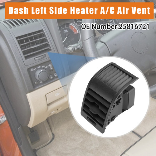 2006-2010 Hummer H3 H3T Dash Left Side Heater A/C Air Vent Outlet Grille 25816721 Generic